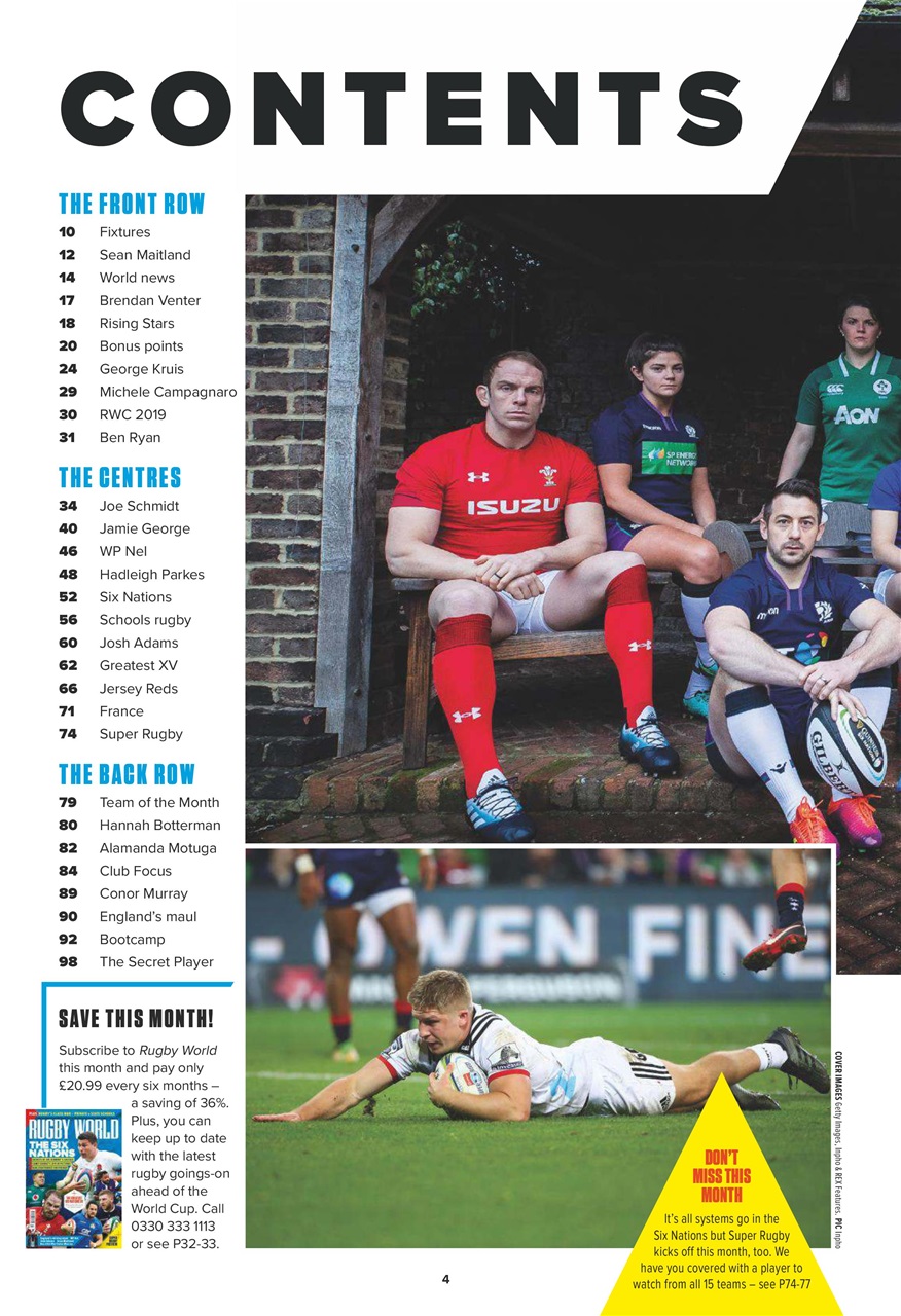 Rugby World Preview Pages
