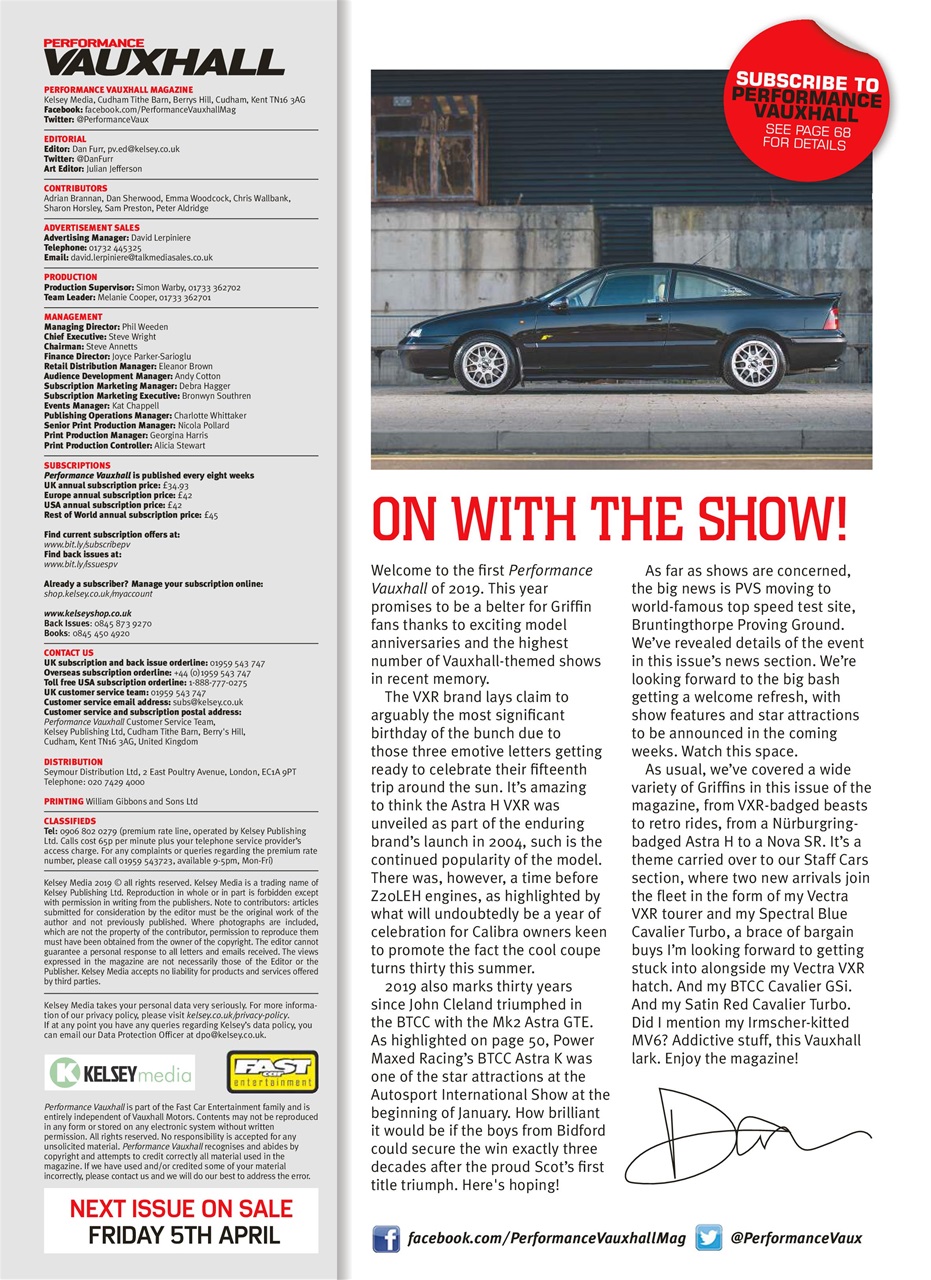 Performance Vauxhall Preview Pages