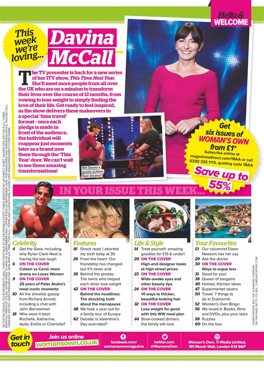 Woman's Own Preview Pages