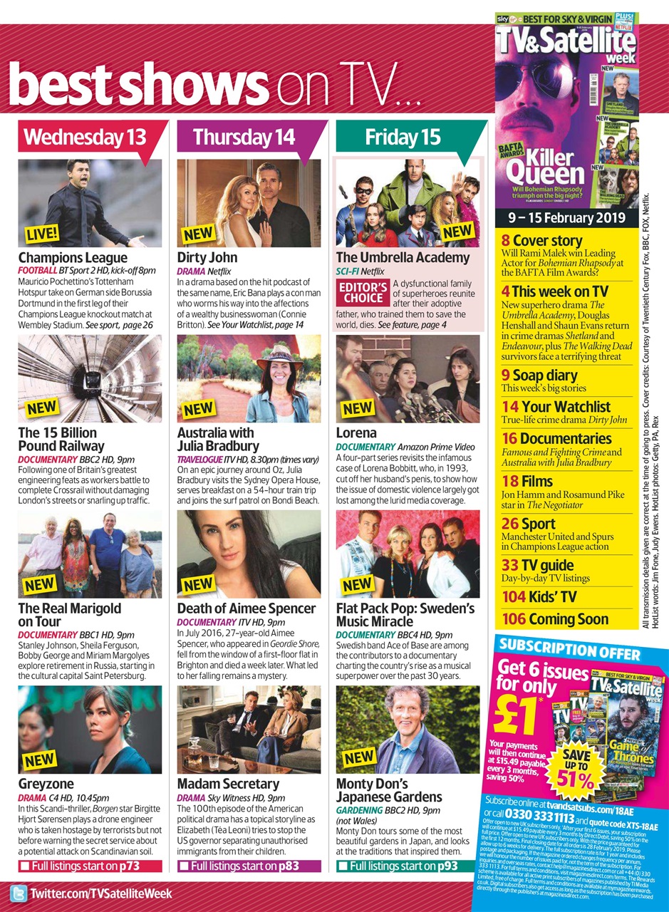 TV & Satellite Week Preview Pages