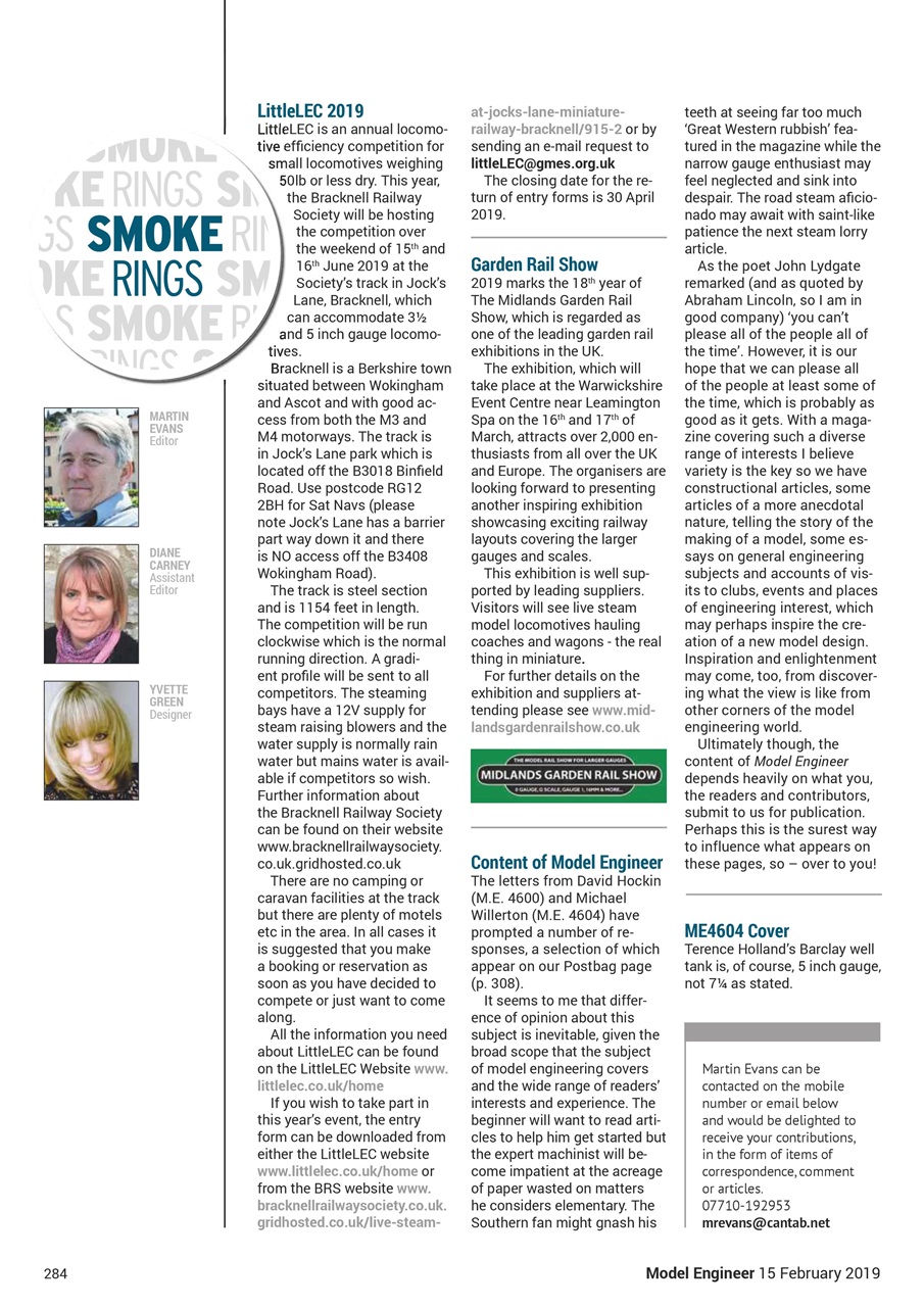 Model Engineer Preview Pages