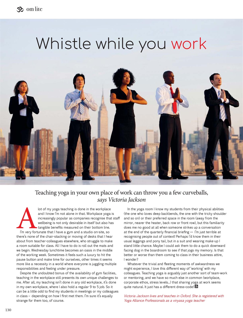OM Yoga Magazine Preview Pages