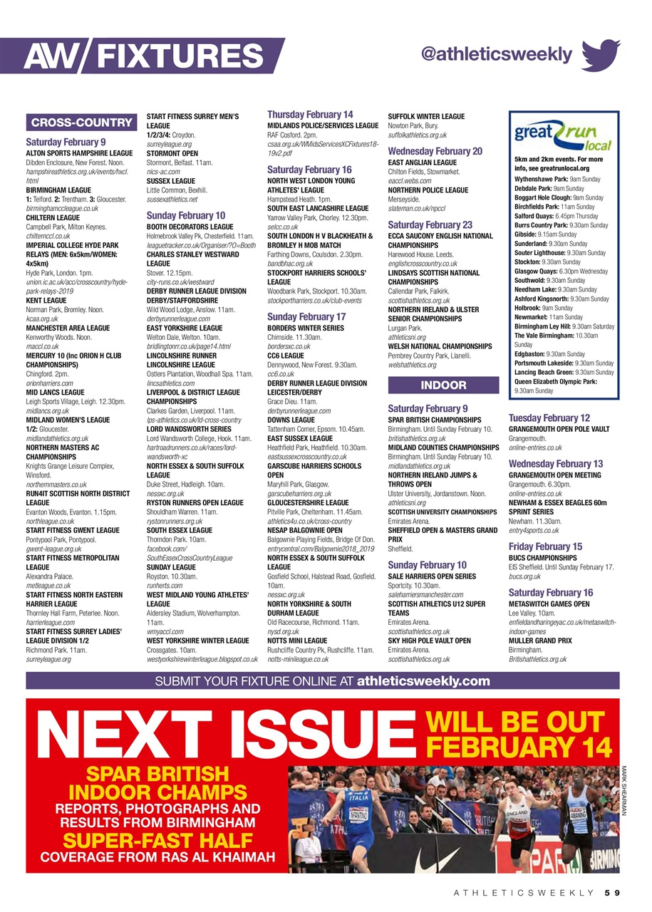 AW – Athletics Weekly Magazine Preview Pages