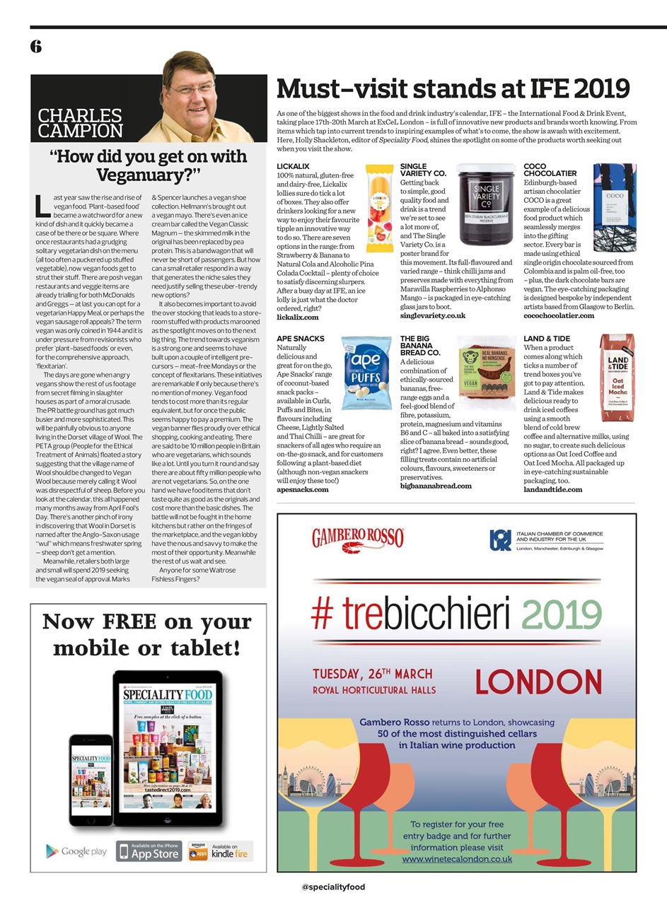 Speciality Food Preview Pages