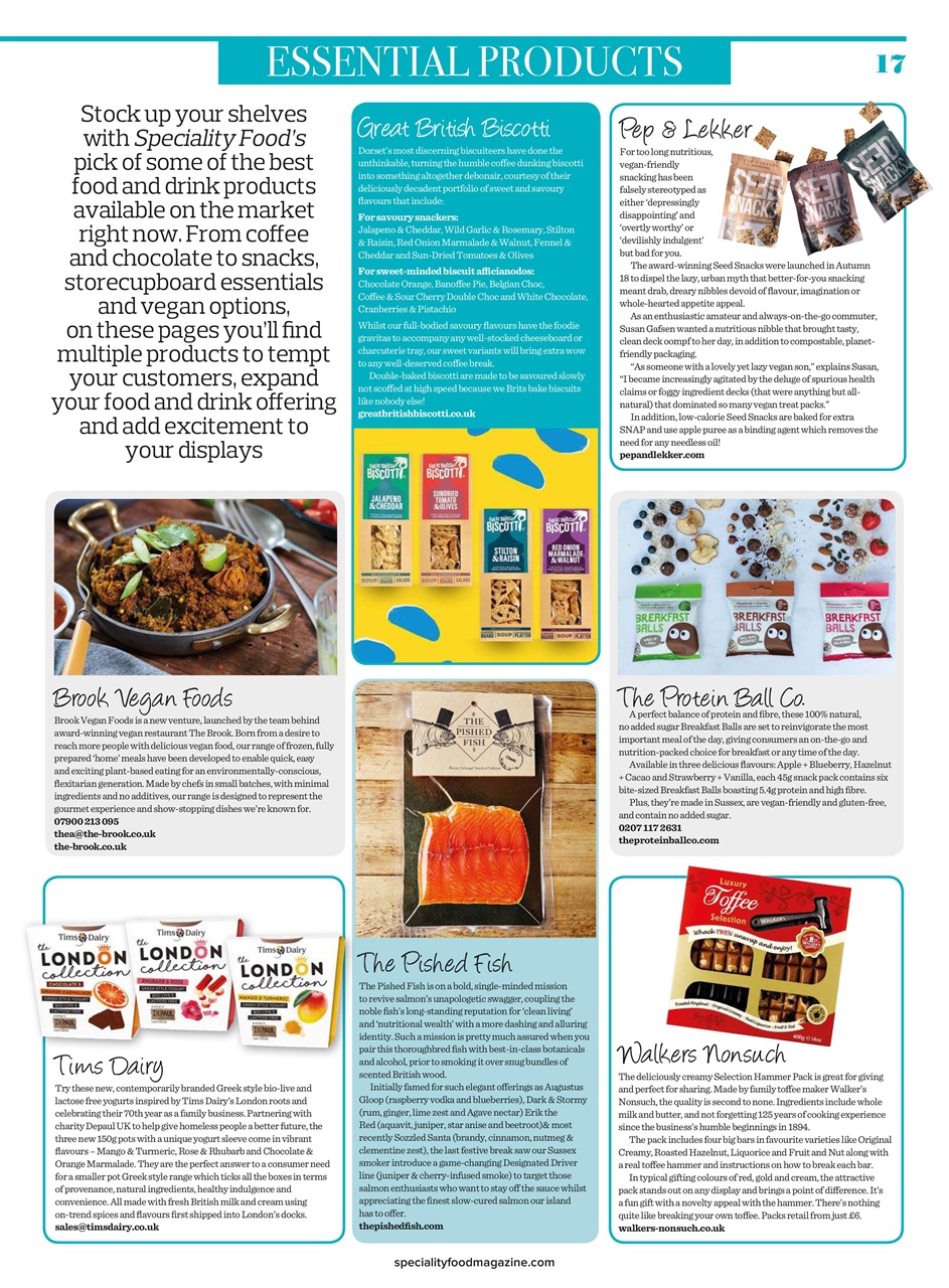 Speciality Food Preview Pages