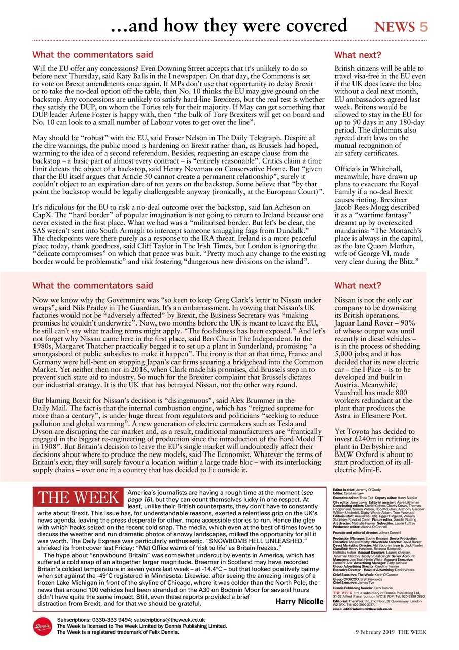 The Week Preview Pages