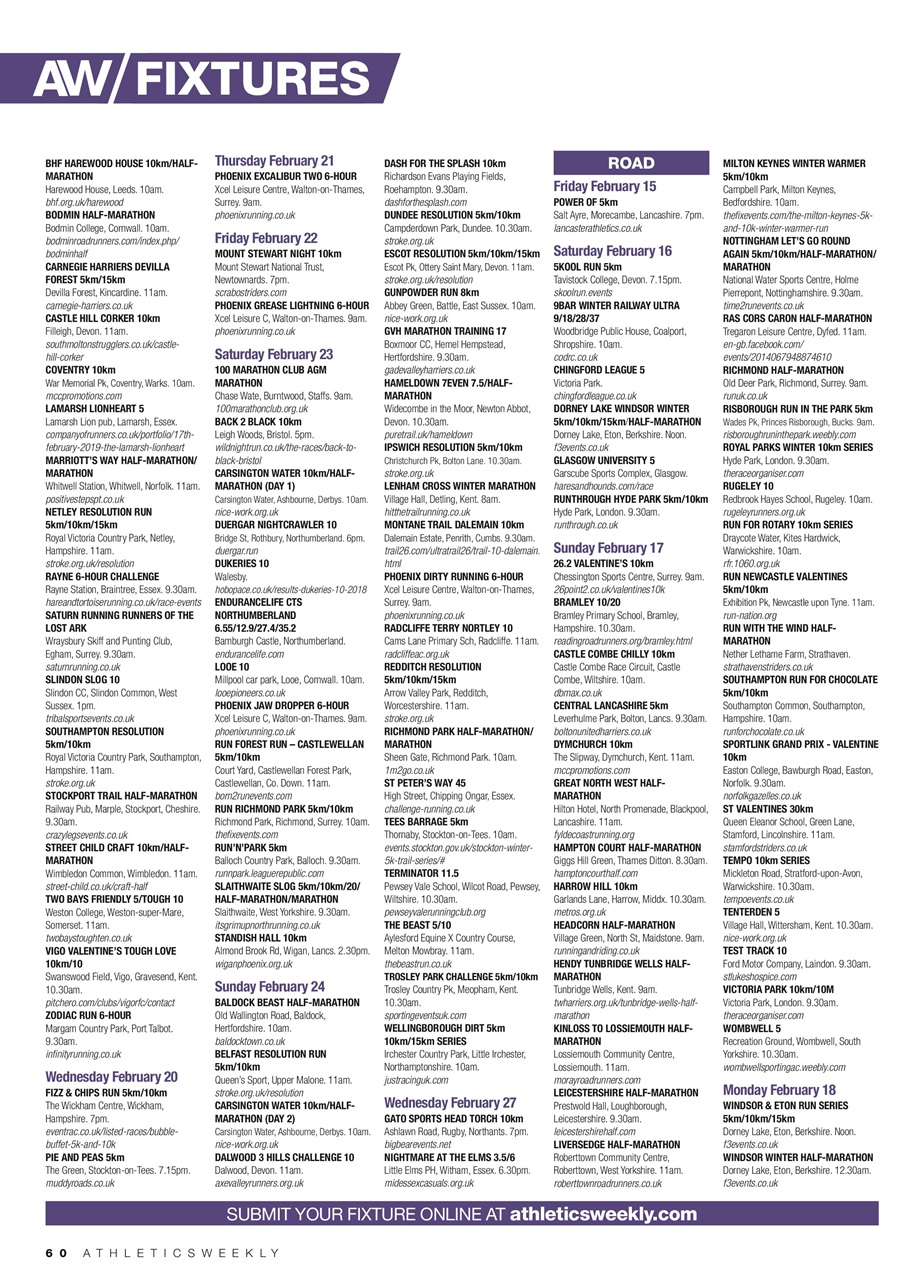 AW – Athletics Weekly Magazine Preview Pages