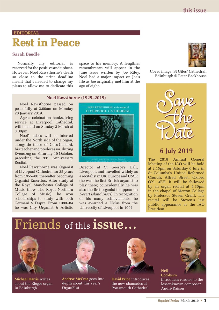 Organists' Review Preview Pages