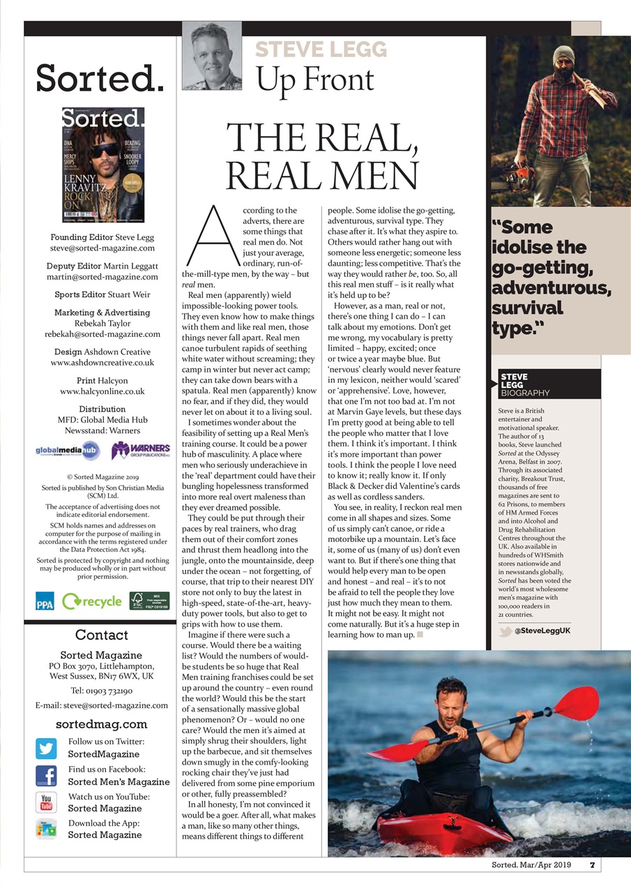 Sorted Magazine – The men's mag with morals Preview Pages