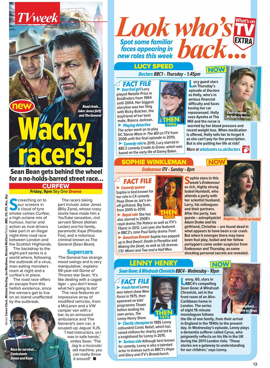 What's on TV Preview Pages