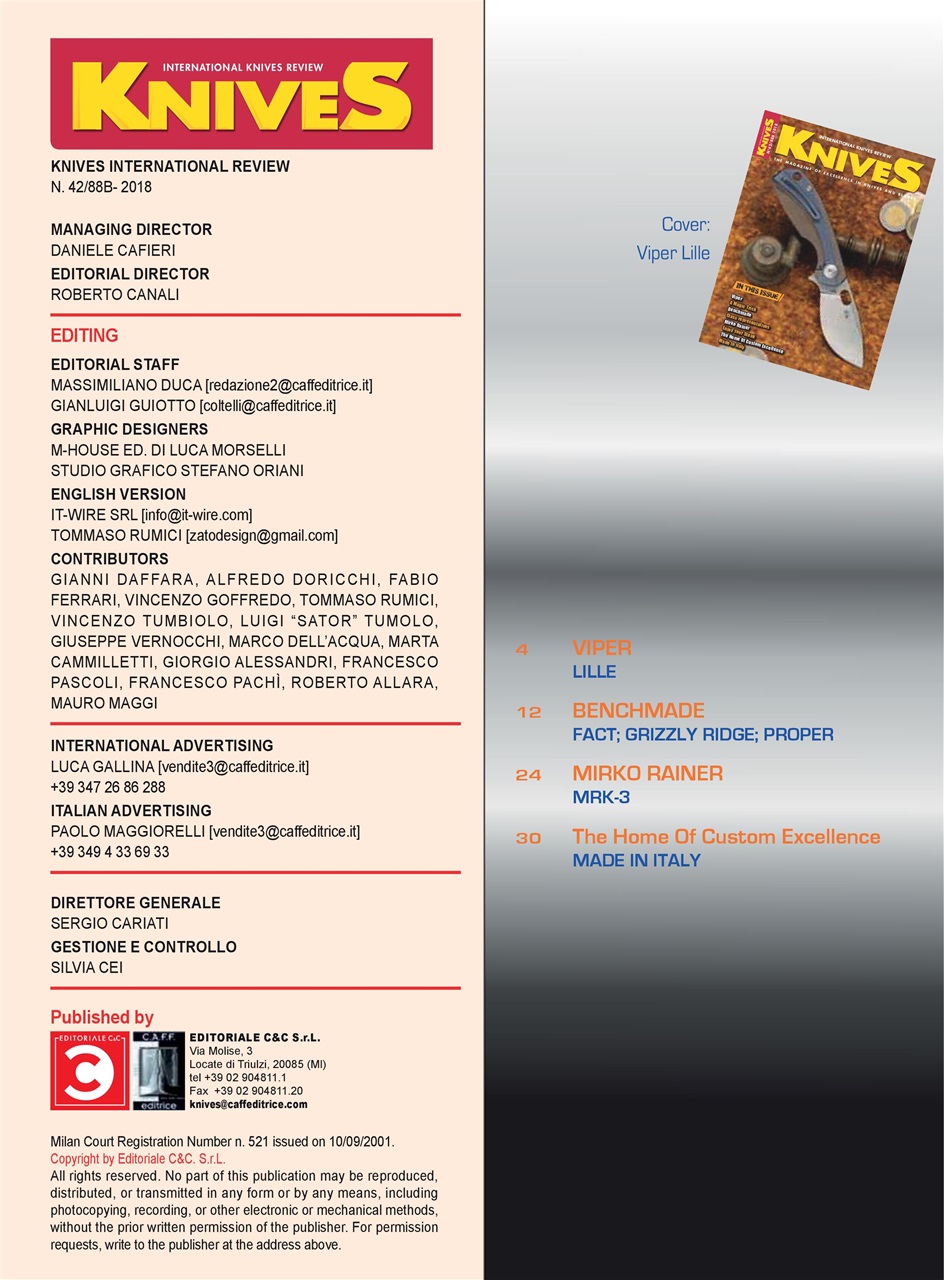 KNIVES INTERNATIONAL Preview Pages