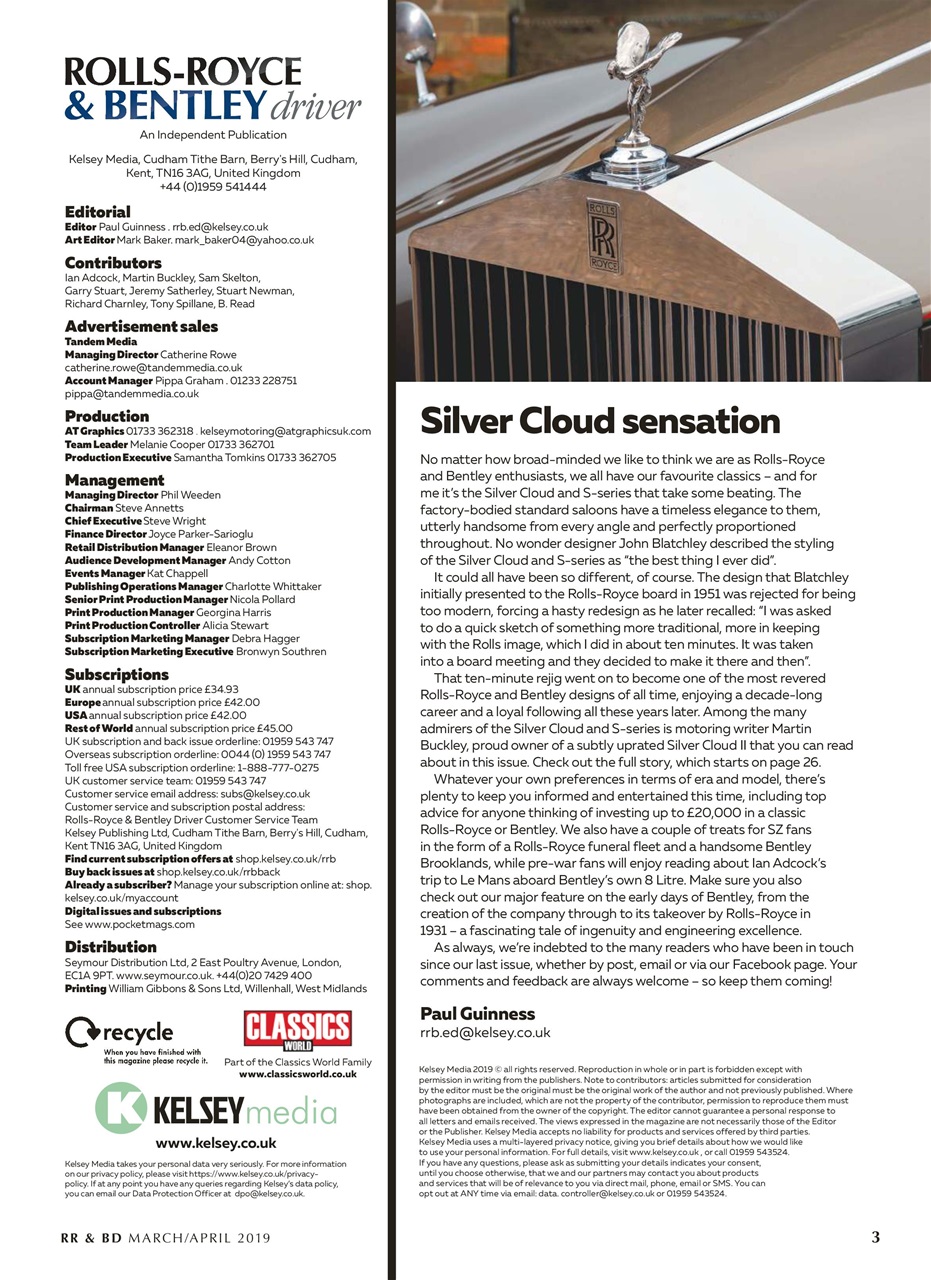 Rolls-Royce & Bentley Driver Preview Pages