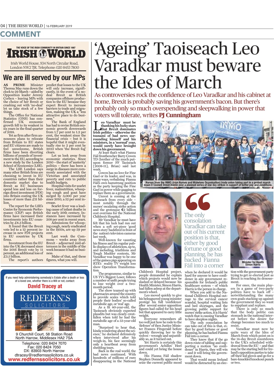 Irish World Preview Pages