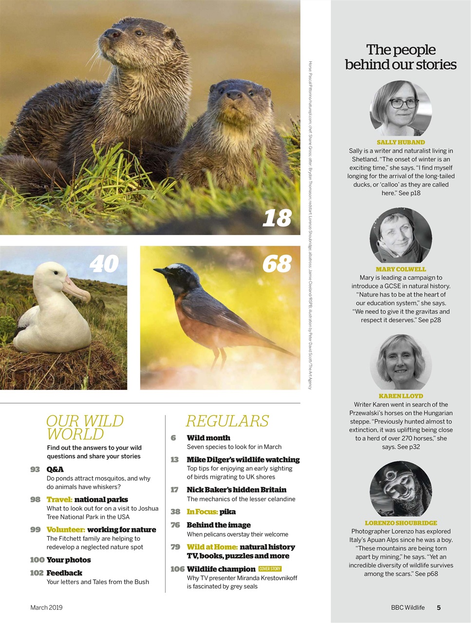 BBC Wildlife Magazine Preview Pages
