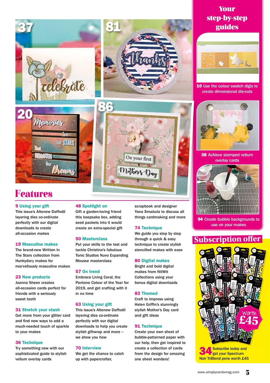 Simply Cards & Papercraft Preview Pages