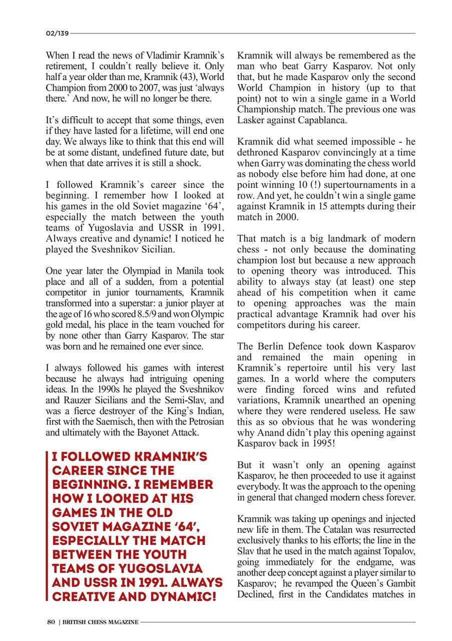 British Chess Magazine Preview Pages