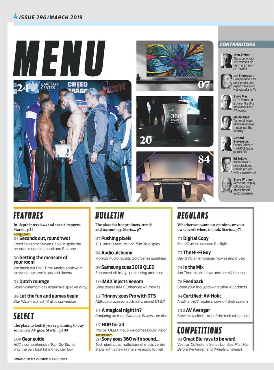 Home Cinema Choice Preview Pages
