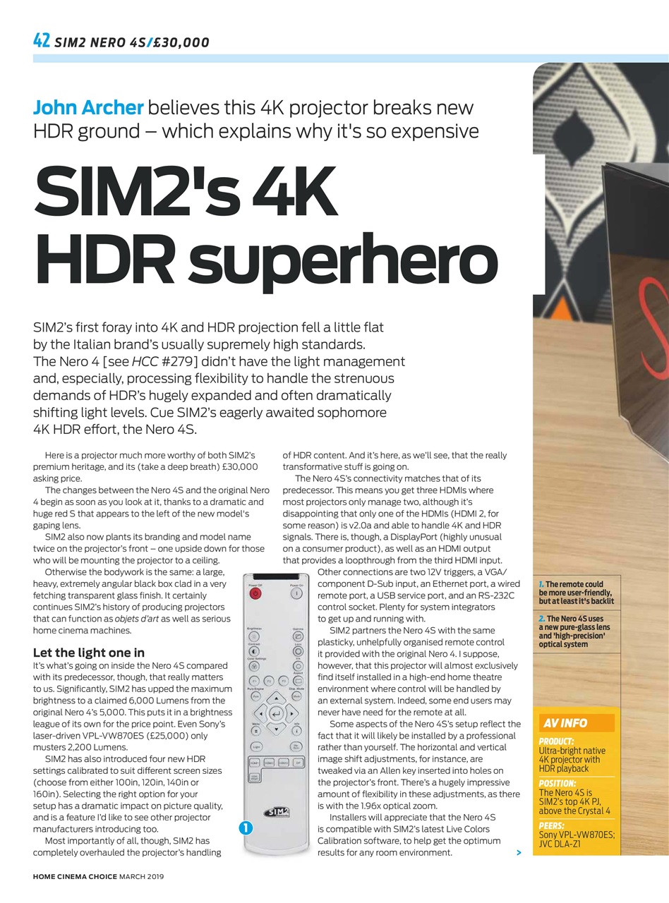 Home Cinema Choice Preview Pages