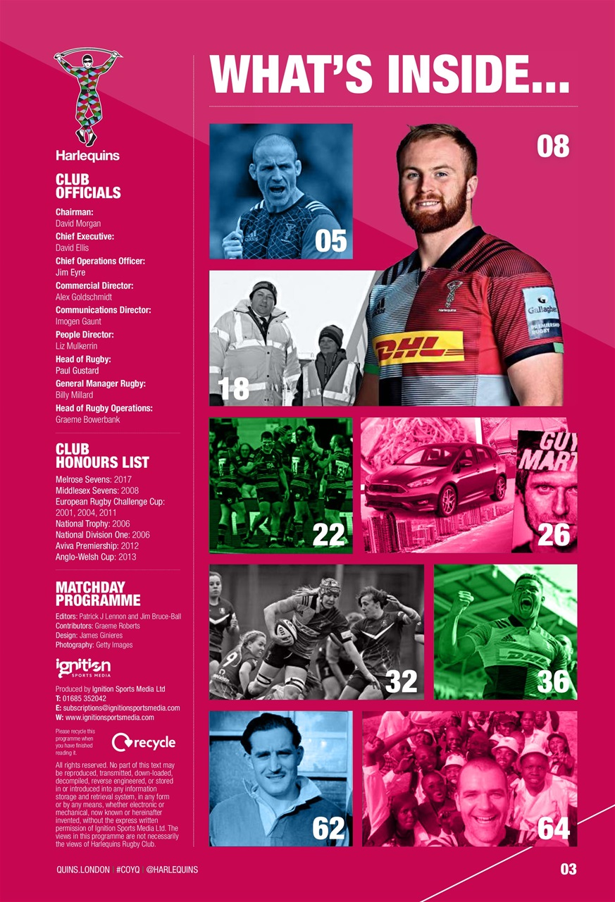 Harlequins Preview Pages