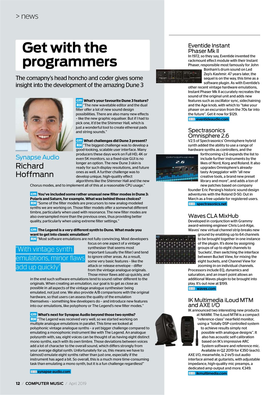 Computer Music Preview Pages