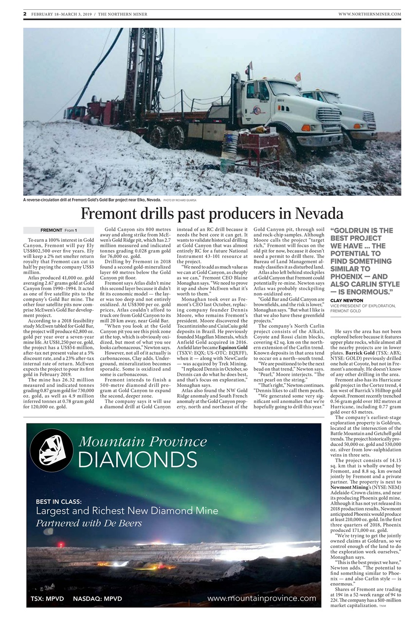 The Northern Miner Preview Pages