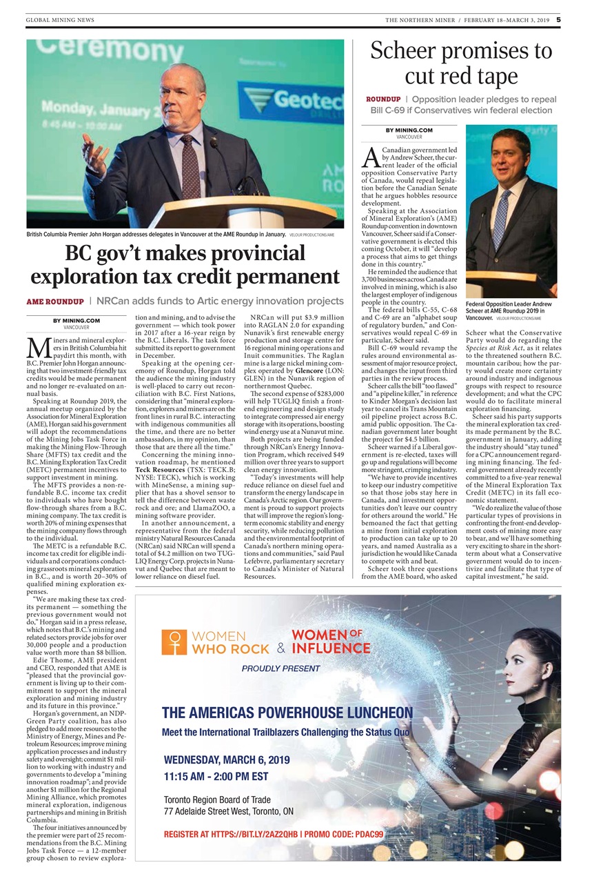 The Northern Miner Preview Pages