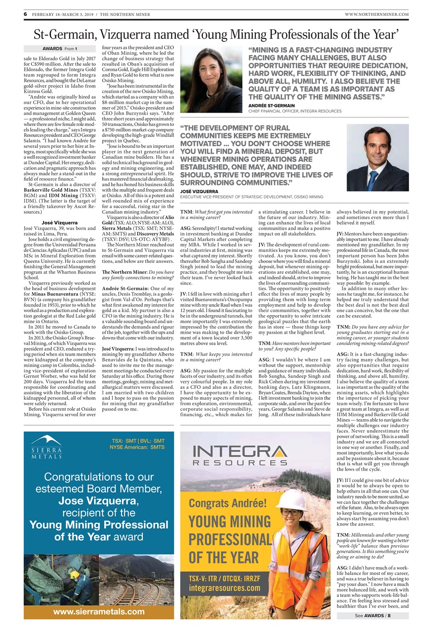 The Northern Miner Preview Pages