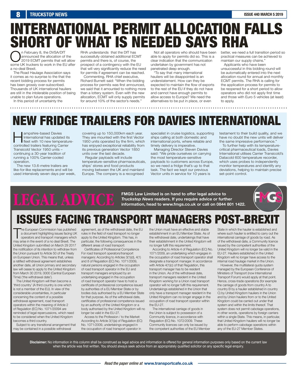 Truckstop News Preview Pages