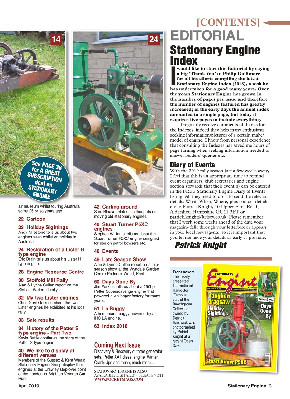Stationary Engine Preview Pages
