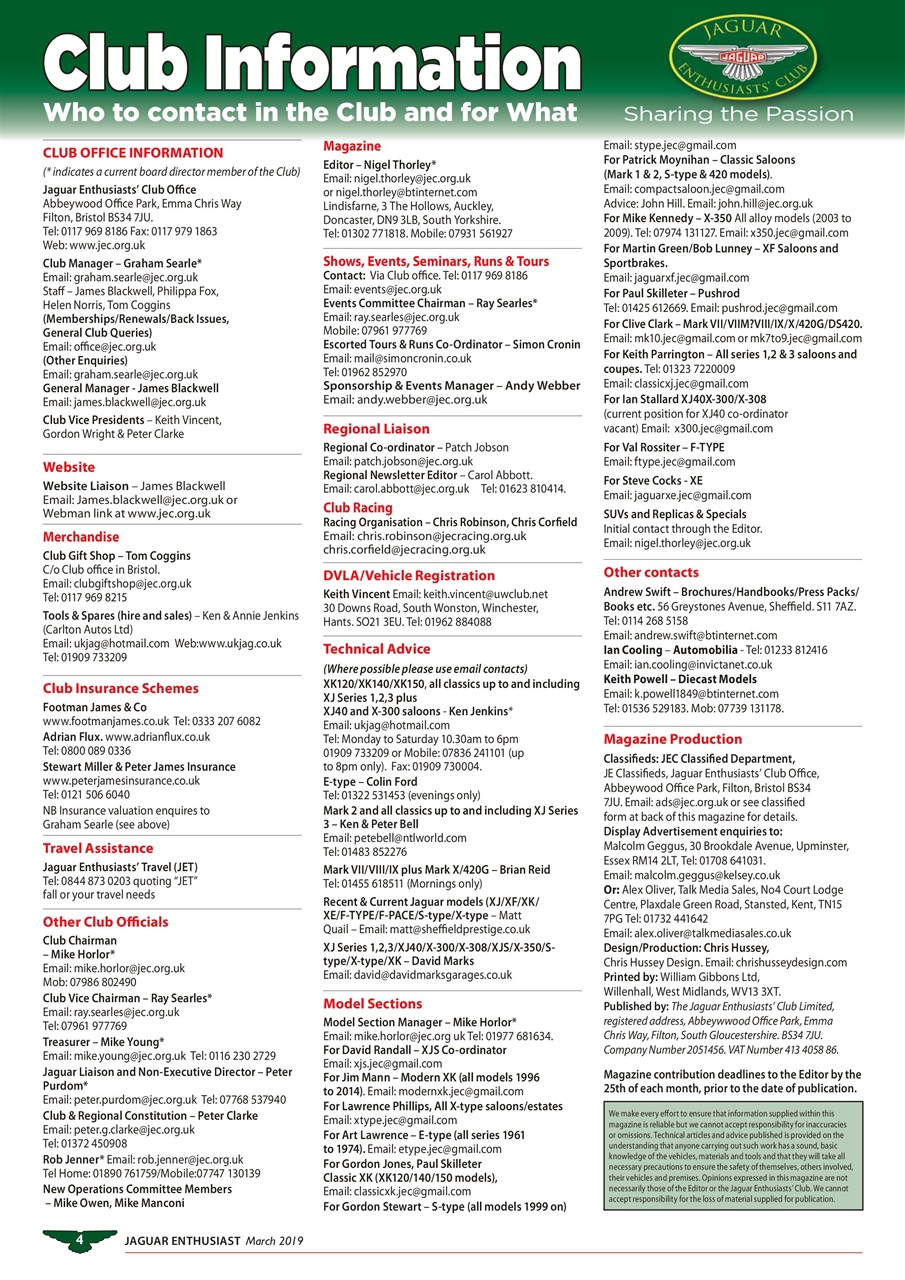 Jaguar Enthusiast Preview Pages