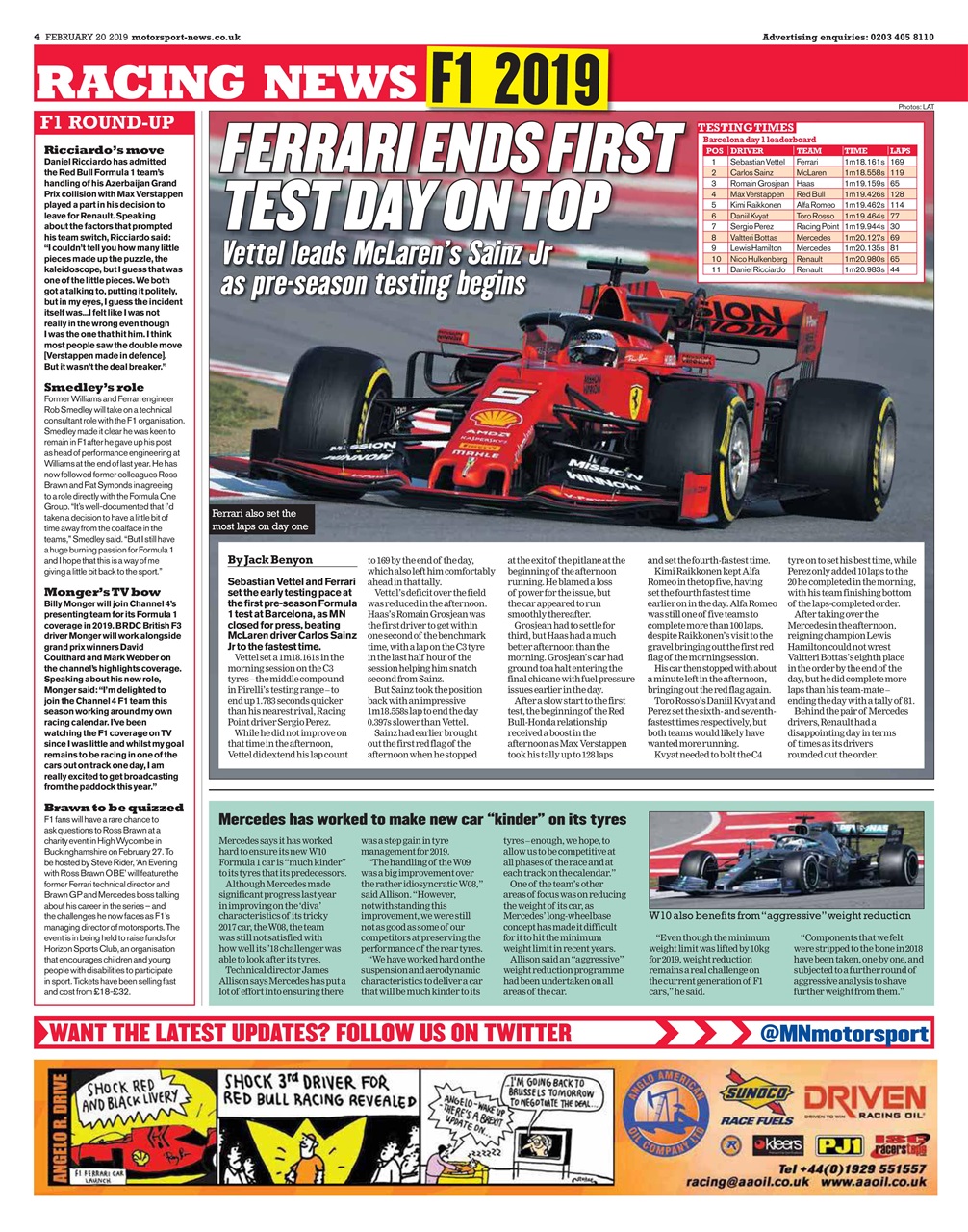 Motorsport News Preview Pages