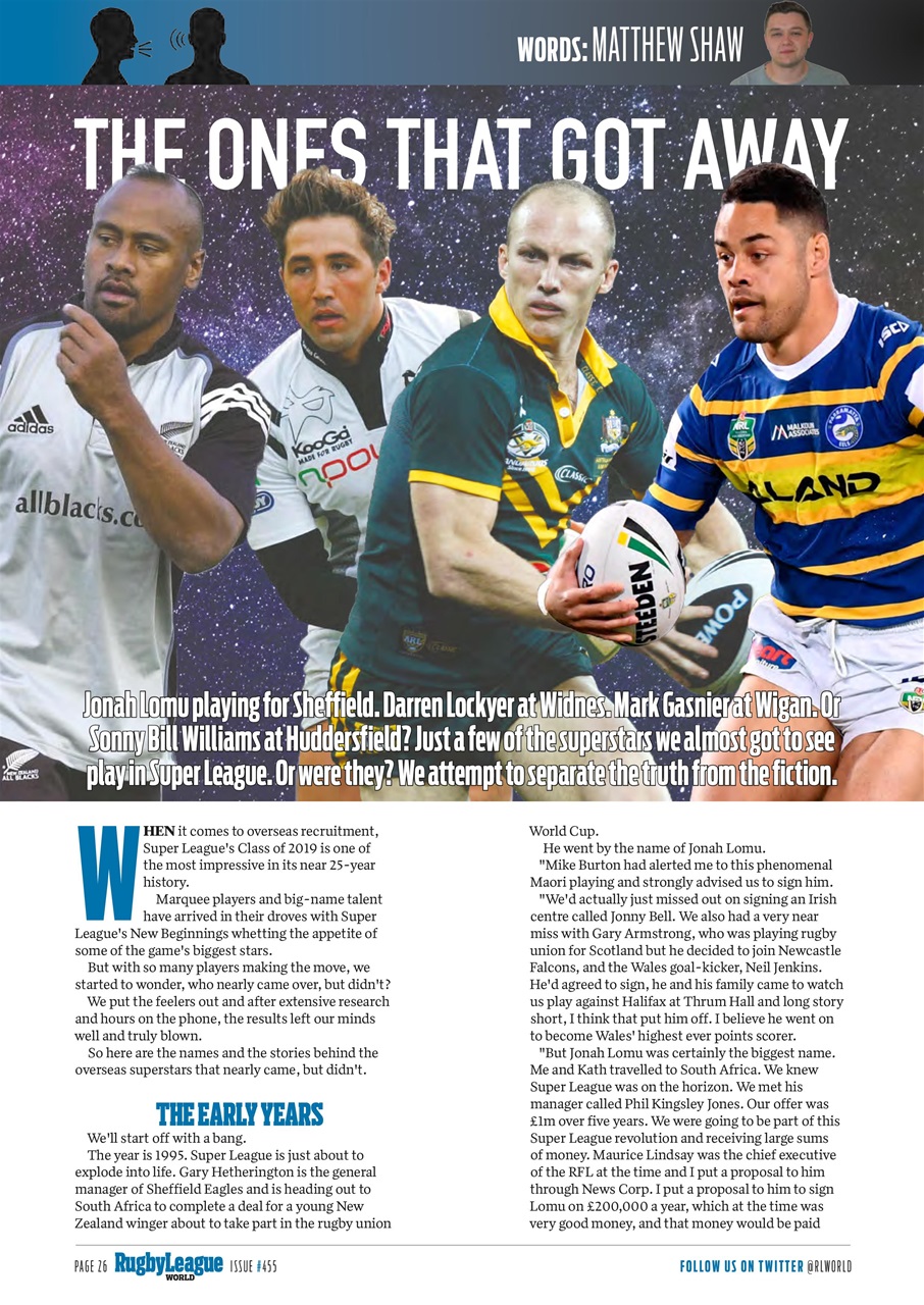Rugby League World Preview Pages