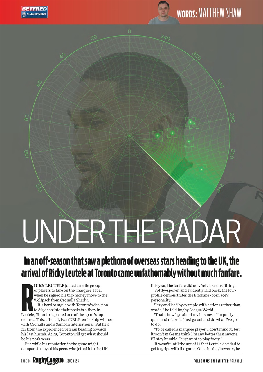 Rugby League World Preview Pages