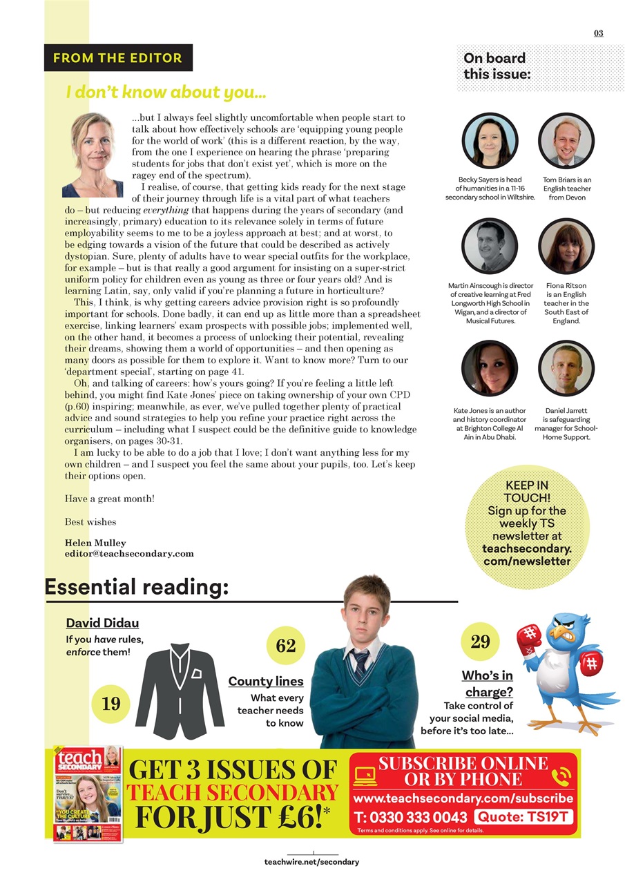 Teach Secondary Preview Pages