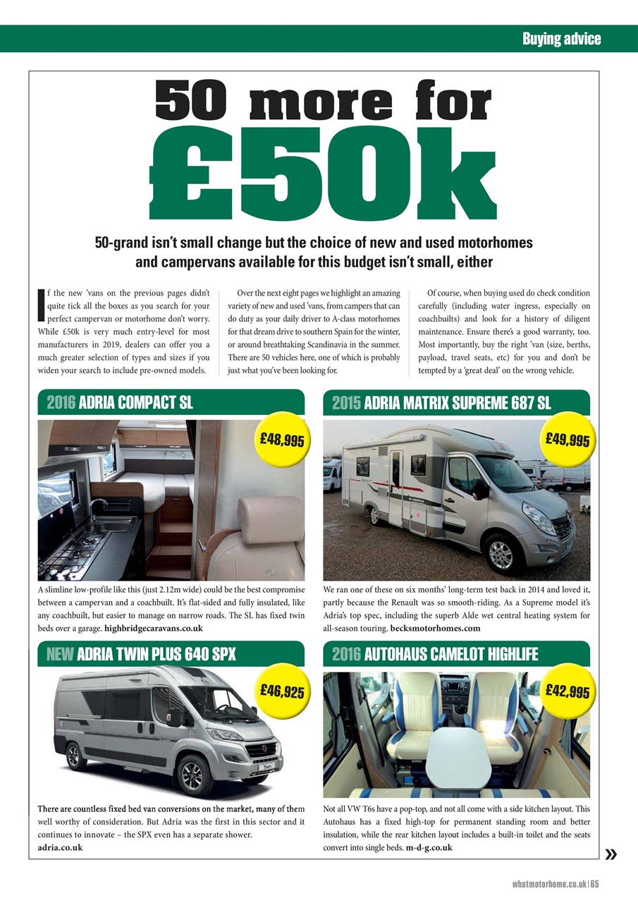 What Motorhome magazine Preview Pages