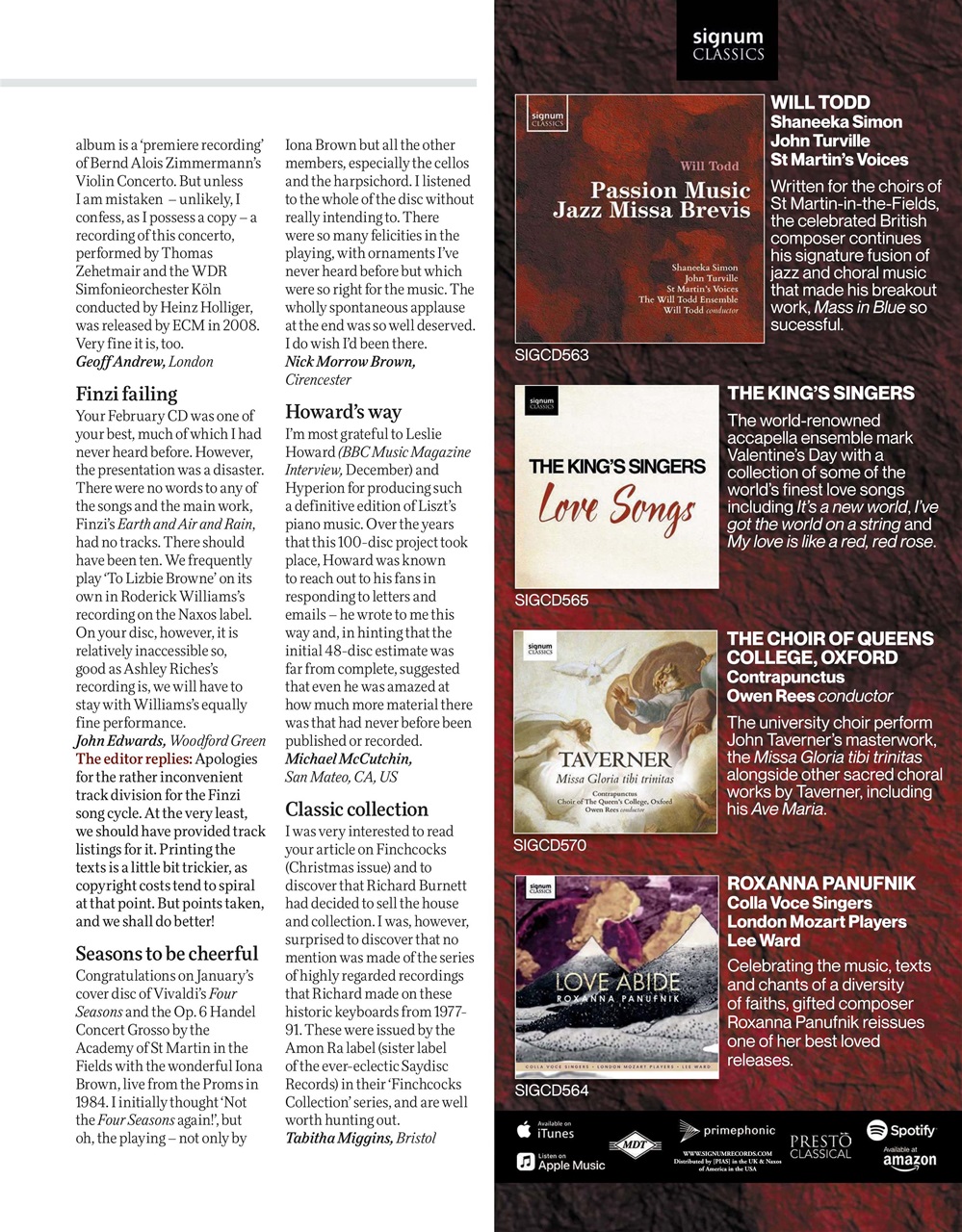 BBC Music Magazine Preview Pages