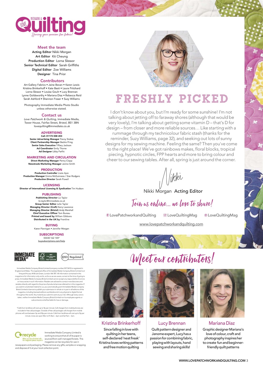 Love Patchwork & Quilting Preview Pages