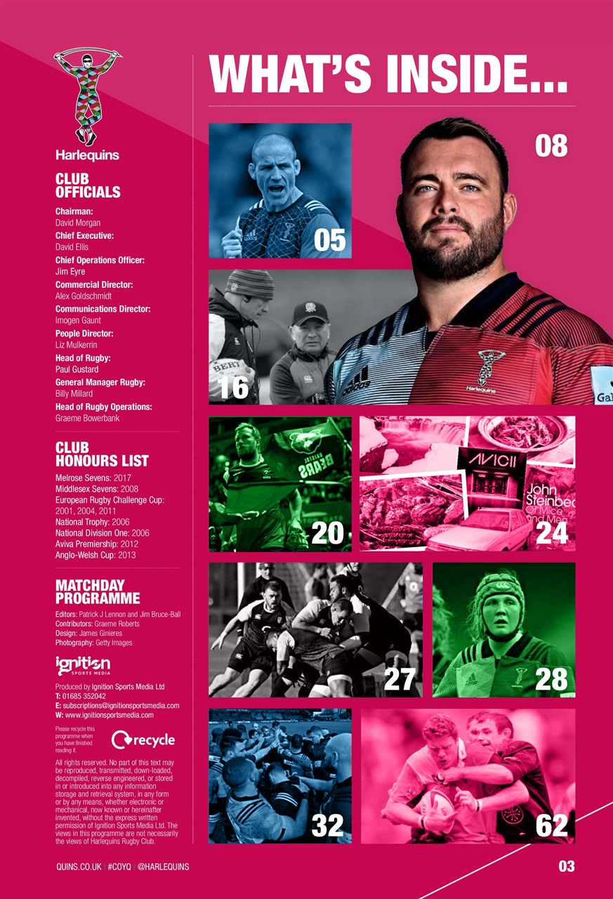 Harlequins Preview Pages