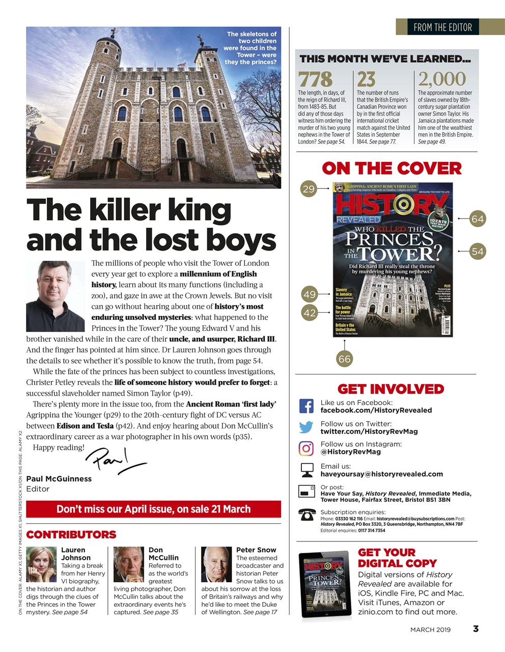 BBC History Revealed Magazine Preview Pages