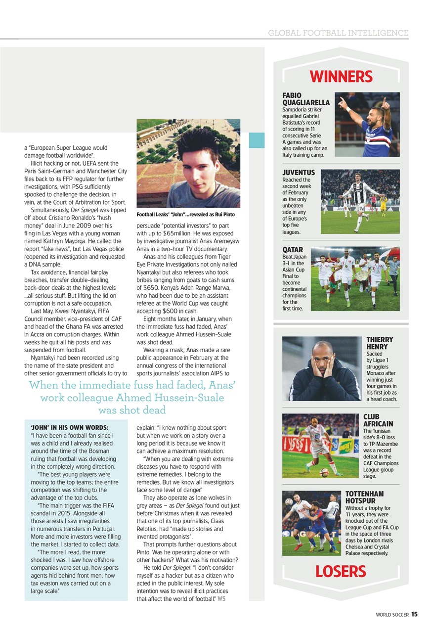 World Soccer Preview Pages
