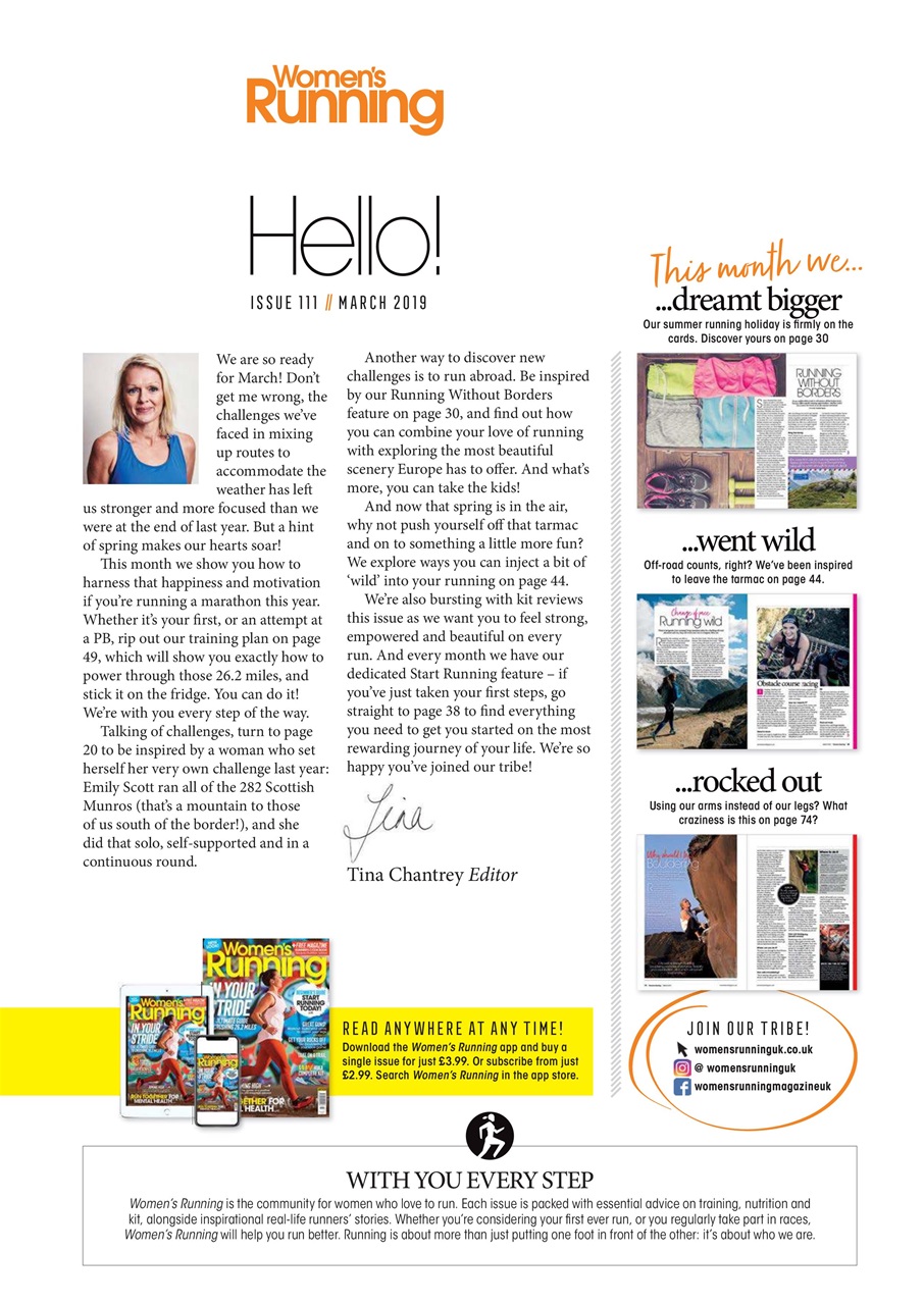 Women’s Running Preview Pages