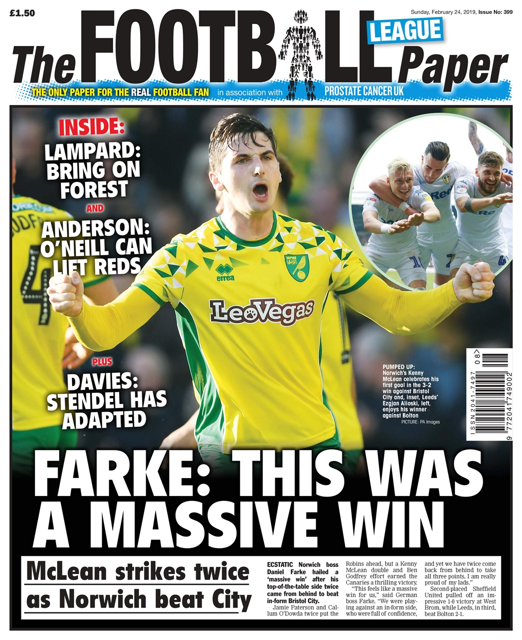 The Football League Paper Preview Pages