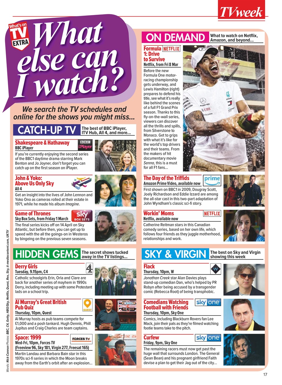 What's on TV Preview Pages