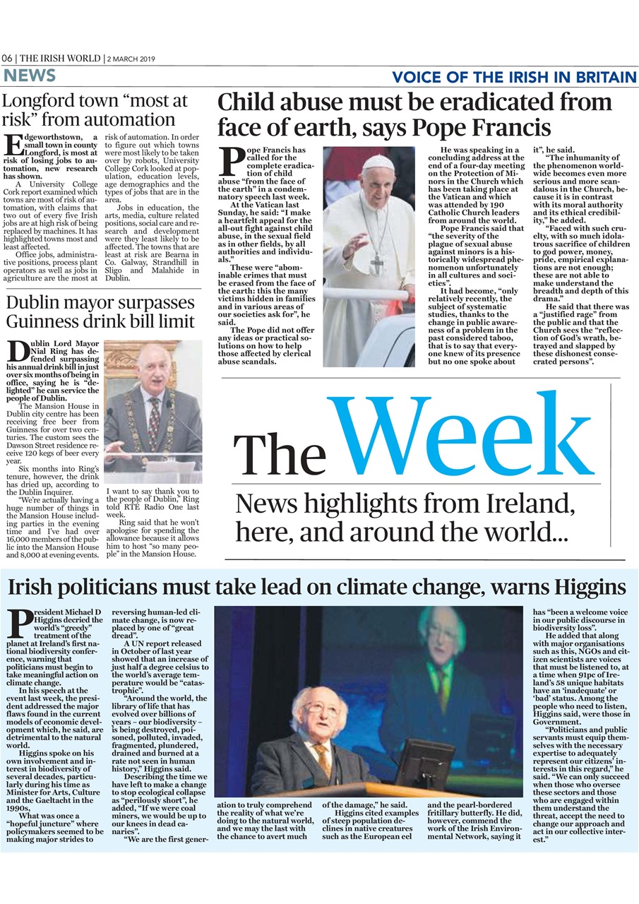 Irish World Preview Pages