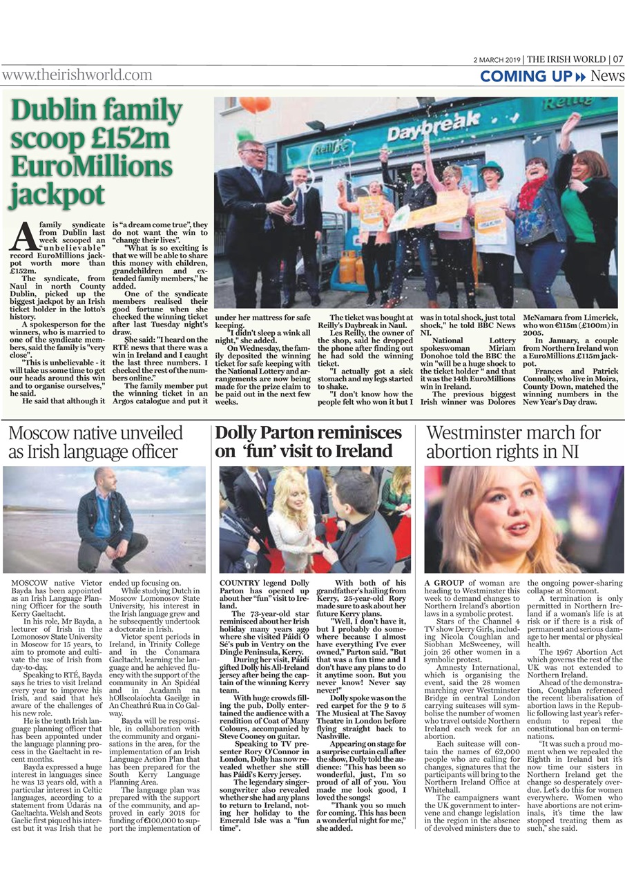 Irish World Preview Pages