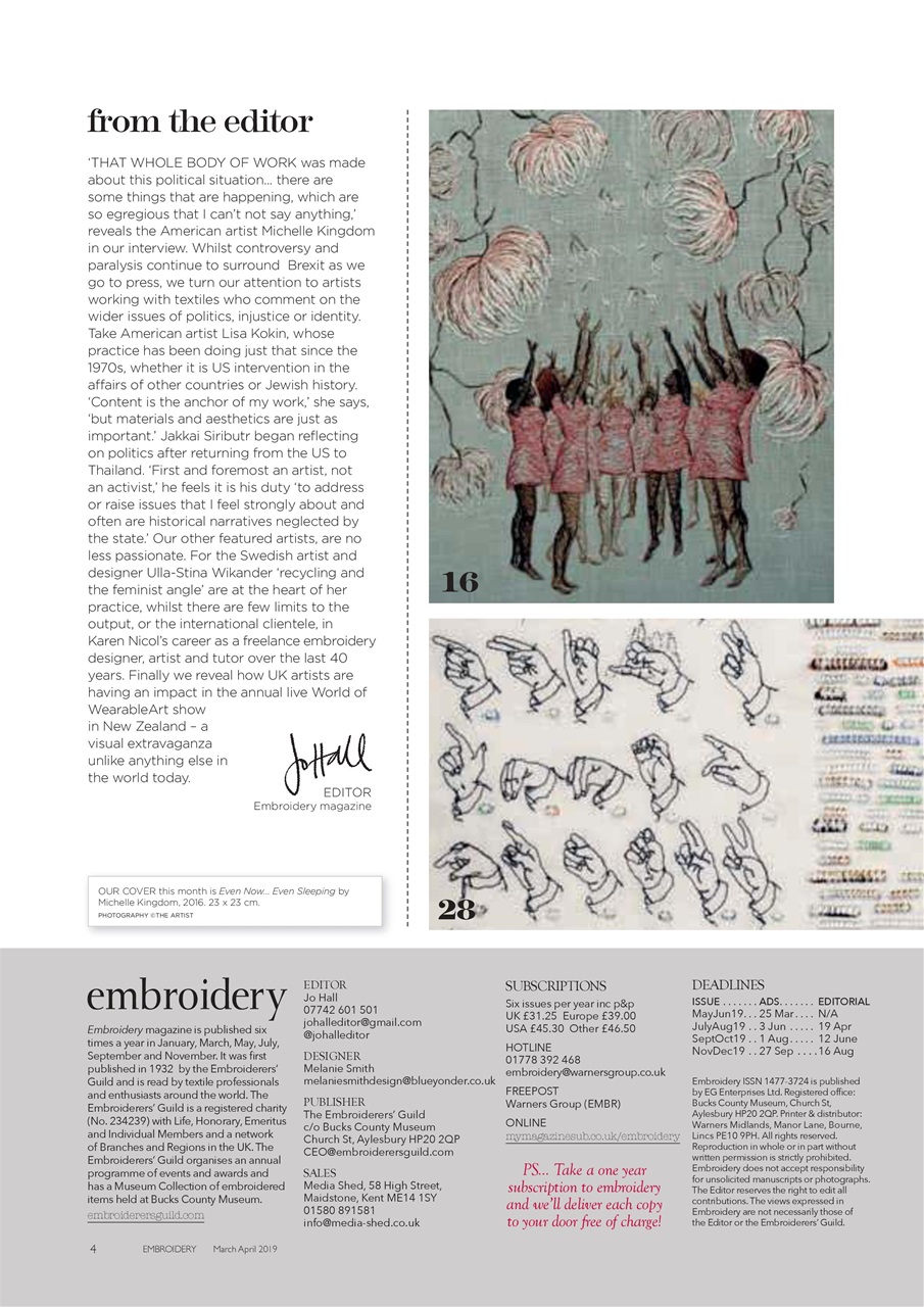 Embroidery Magazine Preview Pages