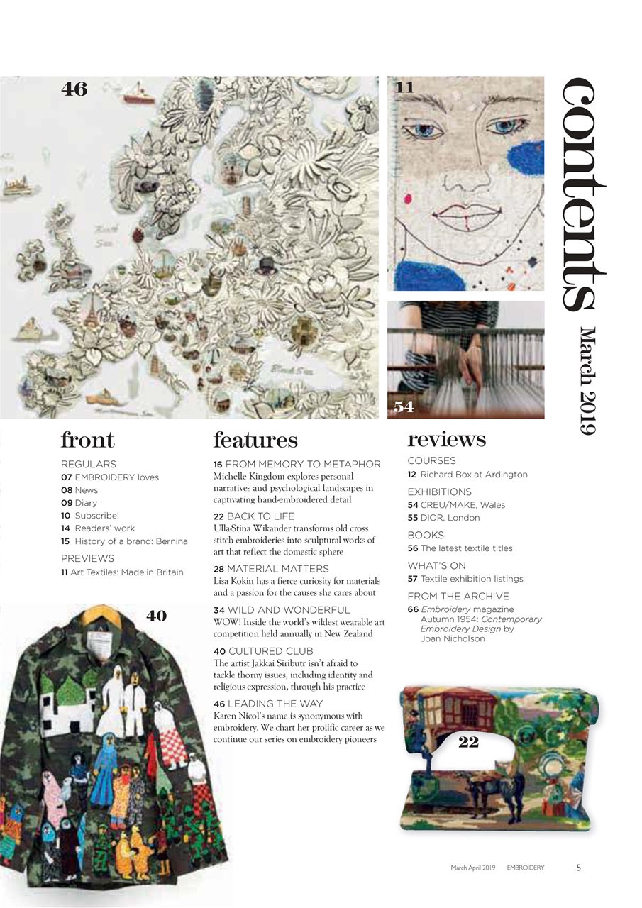 Embroidery Magazine Preview Pages