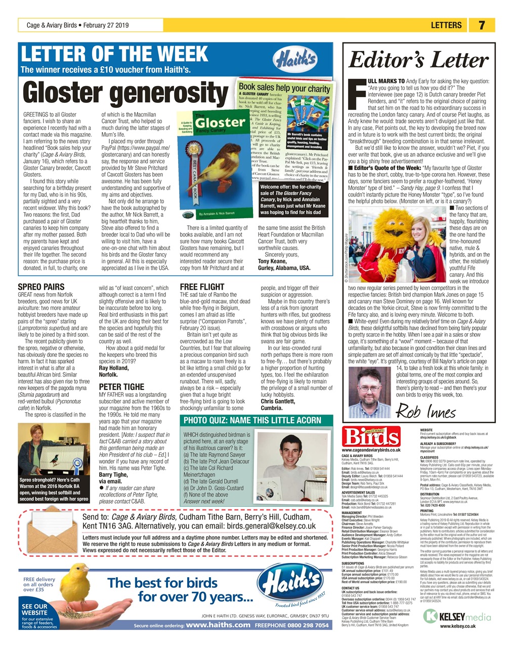 Cage & Aviary Birds Preview Pages