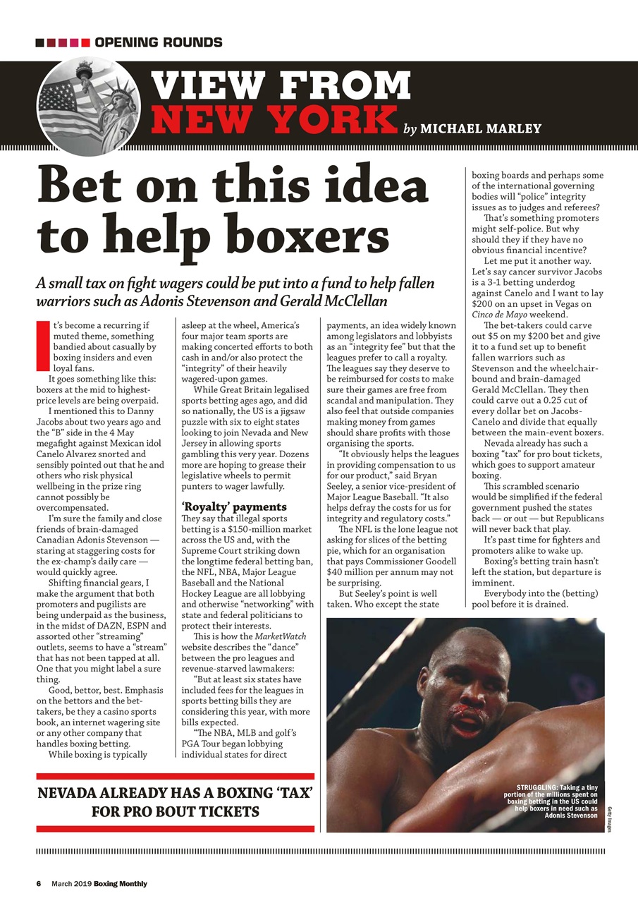 Boxing Monthly Preview Pages