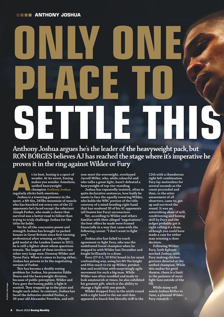 Boxing Monthly Preview Pages